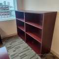 Mahogany 3 Shelf Bookshelf Bookcase with Adjustable Shelves